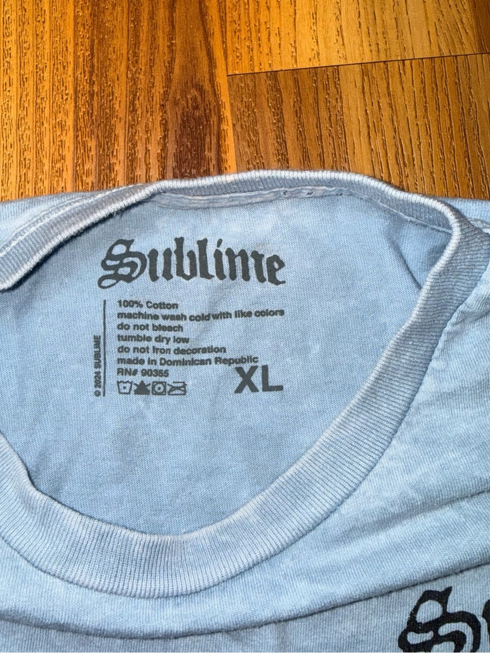 Sublime Women's Light Blue Graphic Tee - Sun Logo - Picture 3 of 3